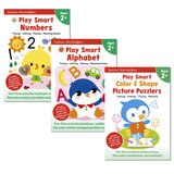 Play Smart 2歳児用　ABC・数字・ぬりえパズル3冊セット