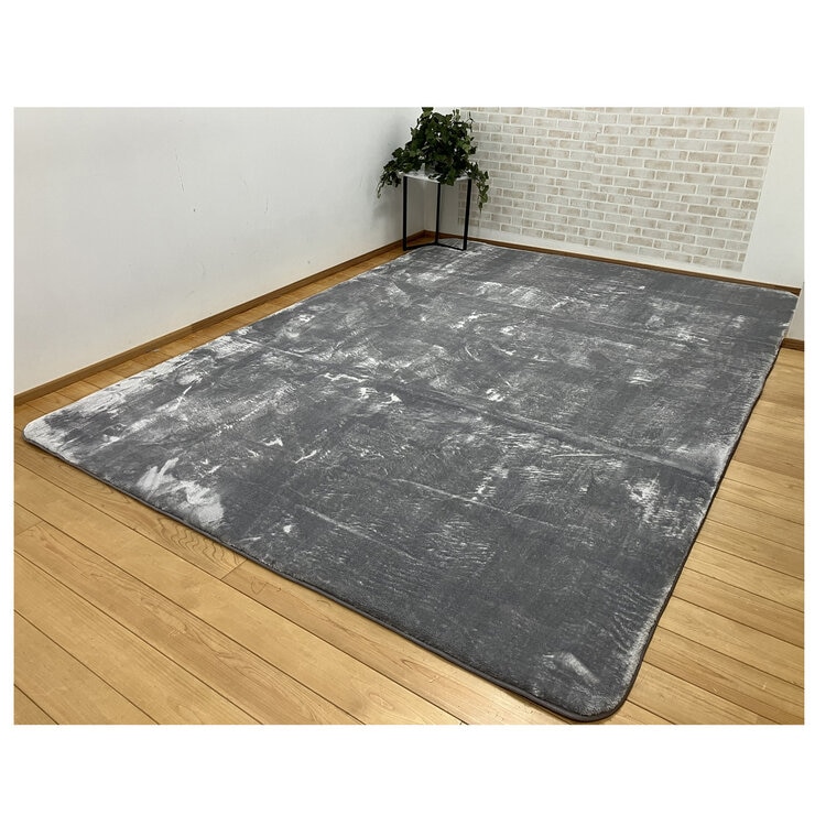 昭和西川 極厚フランネルラグ 200 x 270cm グレー