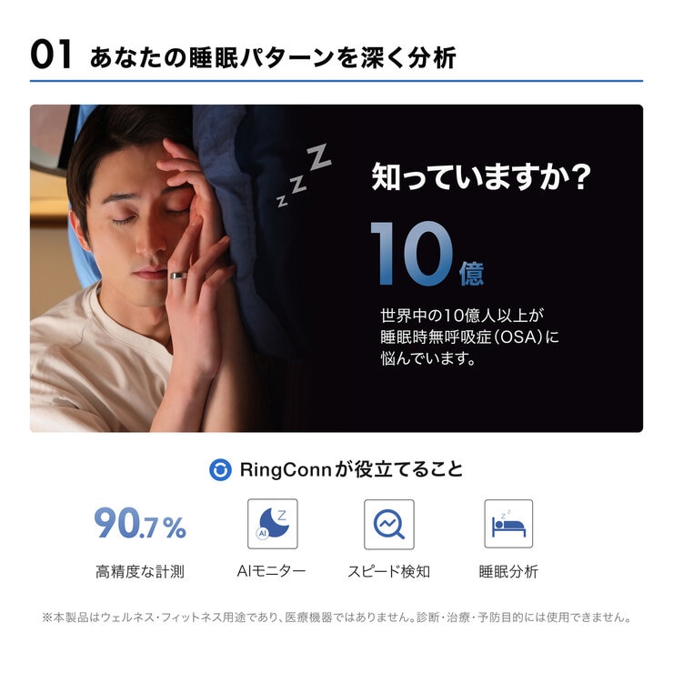 RING CONN 第二世代 AI スマートリング ロイヤルゴールド