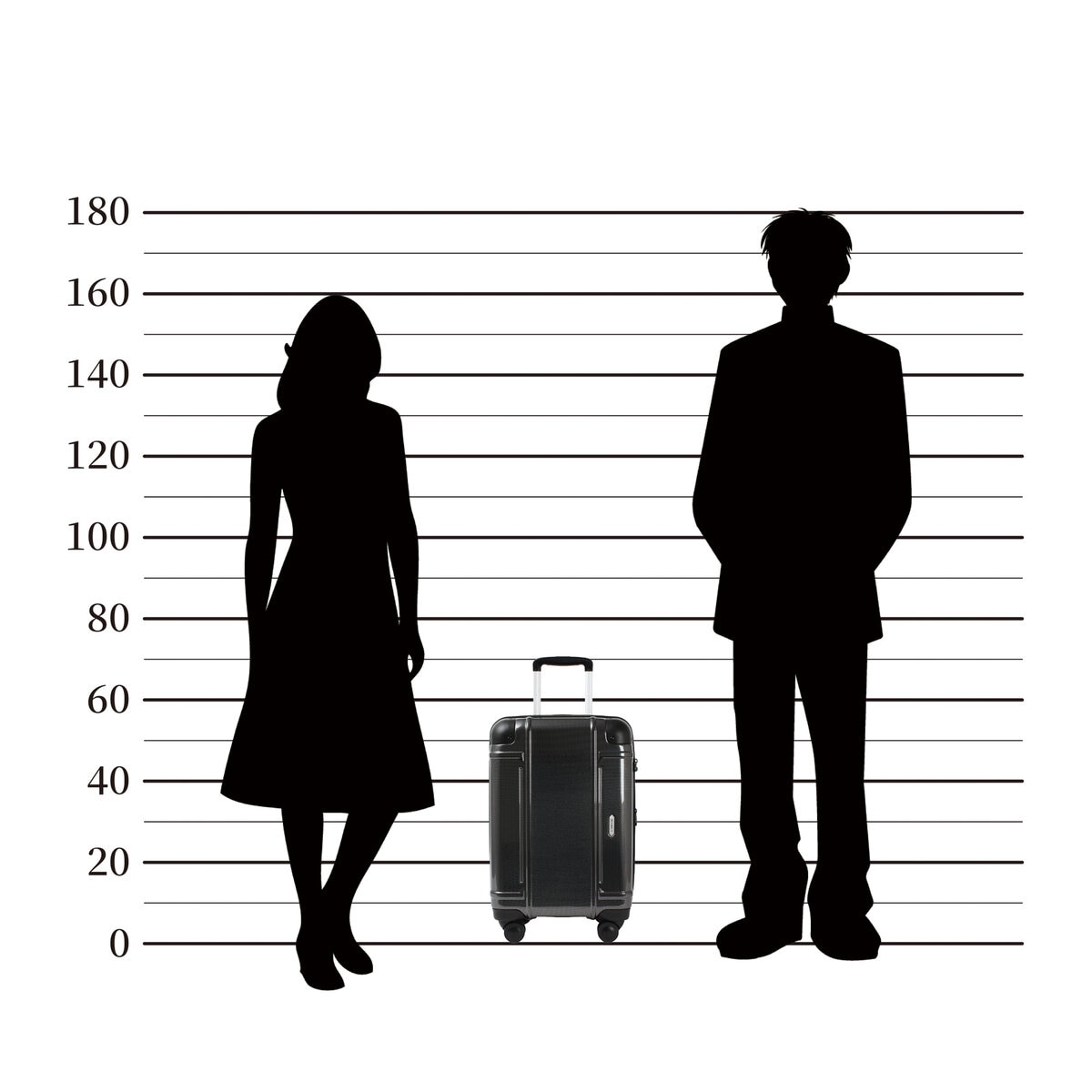 エース イグザクト カーボン柄スーツケース 機内持込みサイズ