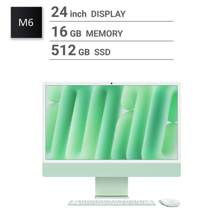 Apple/iMac 24インチ/12コアCPU/12コアGPU/M6チップ/16GB/512GB SSD/グリーン Apple/iMac 24インチ/12コアCPU/12コアGPU/M6チップ/16GB/512GB SSD/グリーン