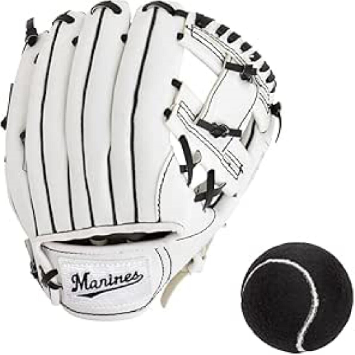 野球グローブ 幼児用 マジックキャッチ 8インチ 右投げ 柔らかいボール付 千葉ロッテマリーンズ