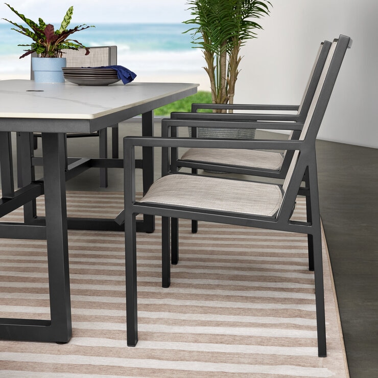 アジオ Trinity 屋外用 スリング ダイニング 7点セット アジオ Trinity 屋外用 スリング ダイニング 7点セット