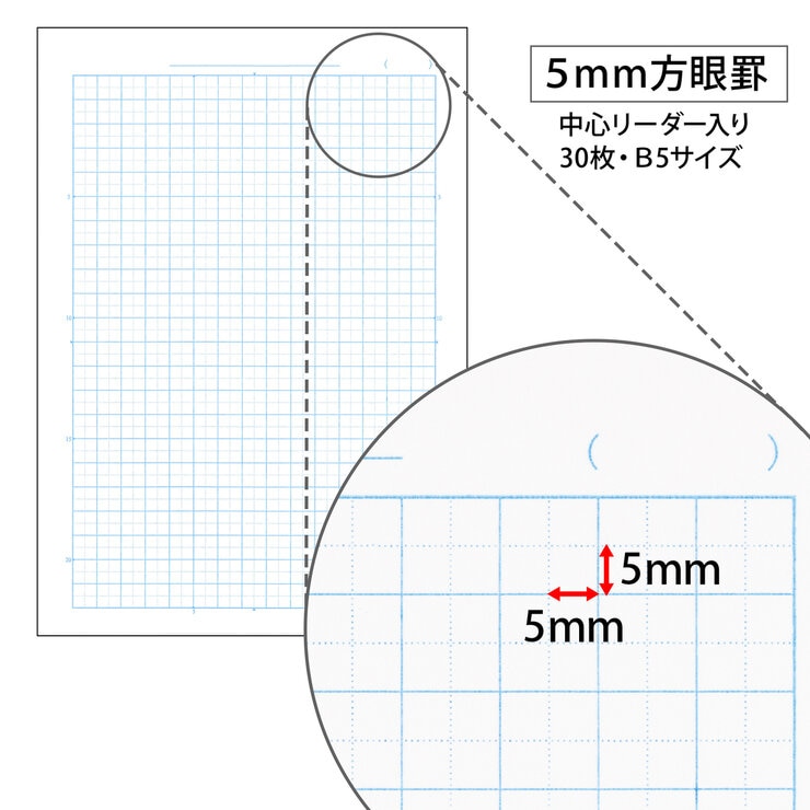 日本ノート College 方眼ノート 10冊パック B5 5㎜方眼