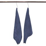 IZAWA TOWEL もっちり弾力 バスタオル 60cm x 120cm 2枚パック ネイビー