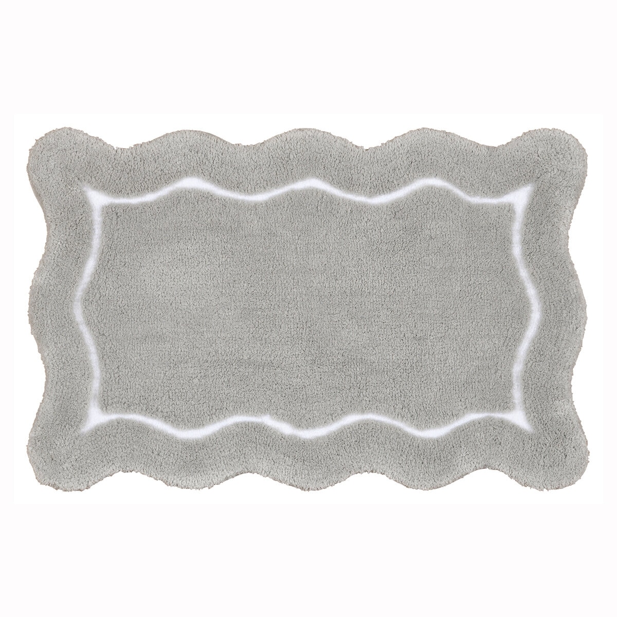 RIVIERA HOME マイクロファイバー バスマット 53cm x 86cm ライトグレー