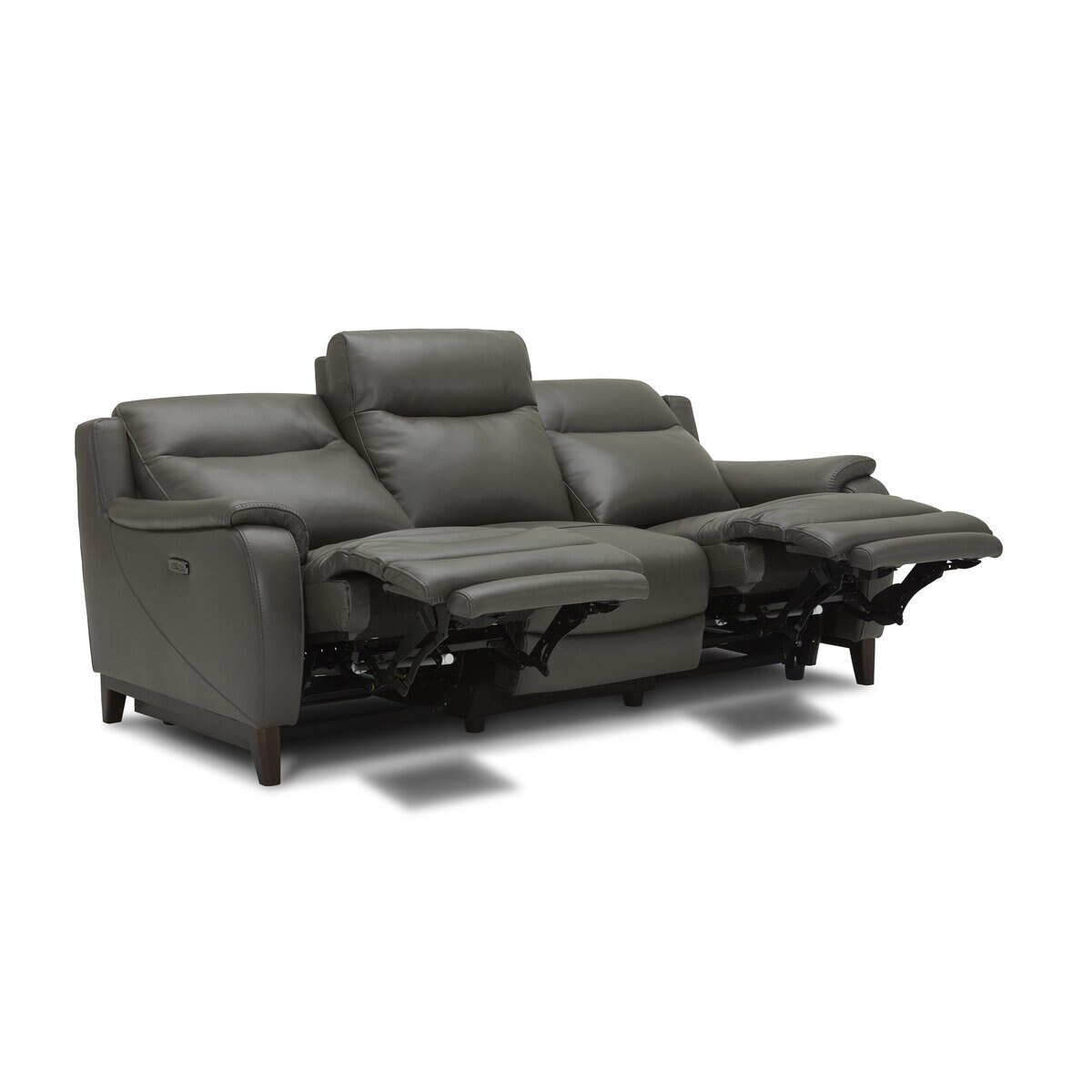 早い者勝ち！コストコリクライニング機能付き黒レザーソファ Gilman Creek Furniture 電動 革製リクライニングソファ 4PC