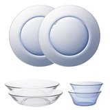 デュラレックス リス プレート＆ボウル 6個 マリン