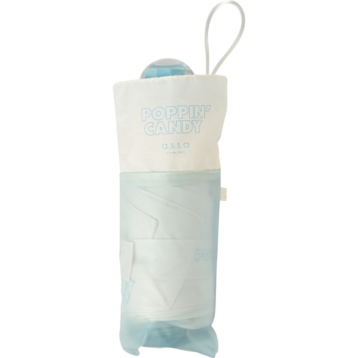 assa 雨傘折りたたみ CAM50 お菓子 透明 ブルー / グラデーションゼリー RMM842