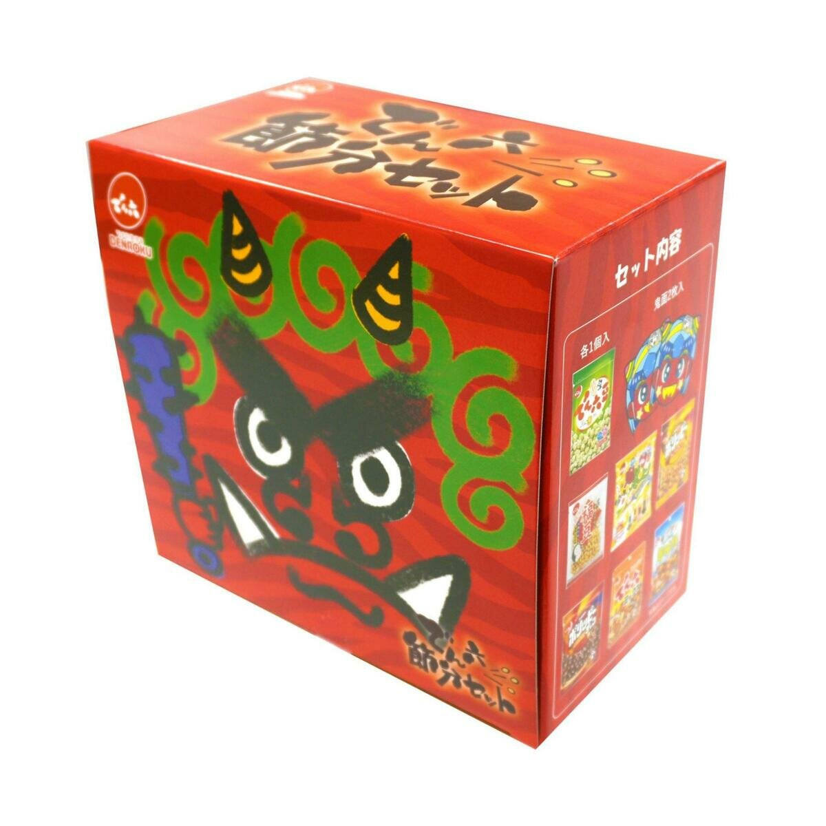 でん六 節分セット 鬼面2枚 7種