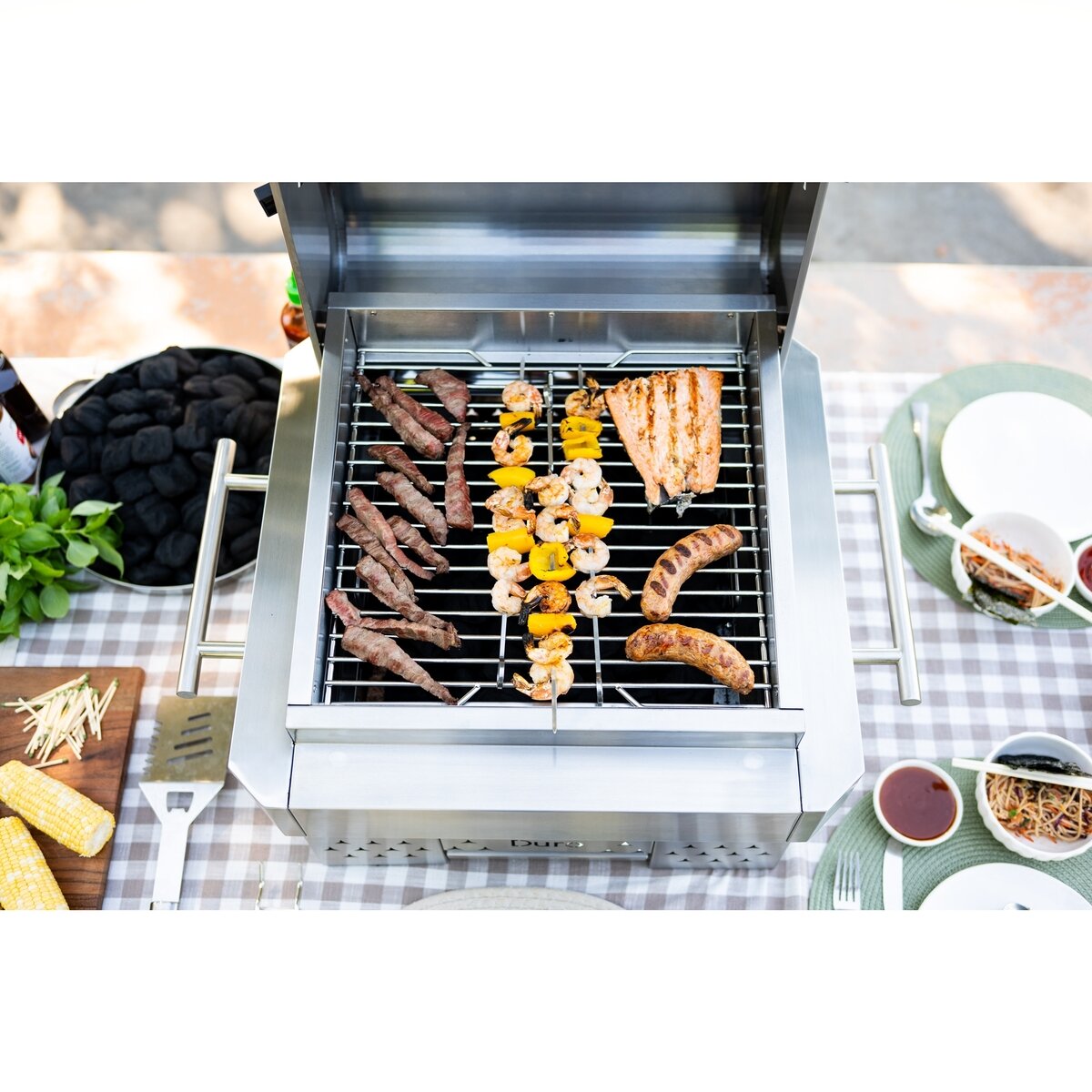 Duro ステンレス製 テーブルトップ チャコール グリル