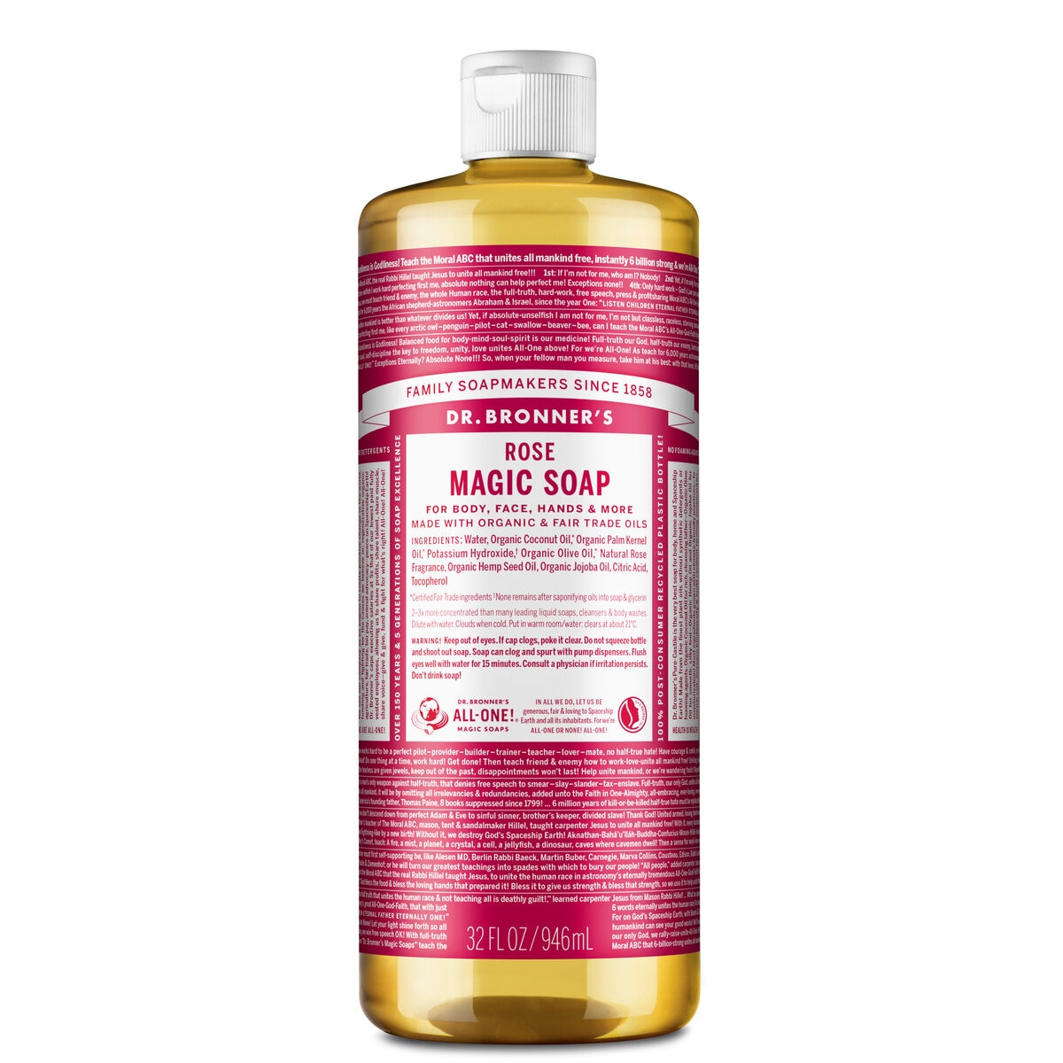ドクターブロナー マジックソープ 946mL ローズ