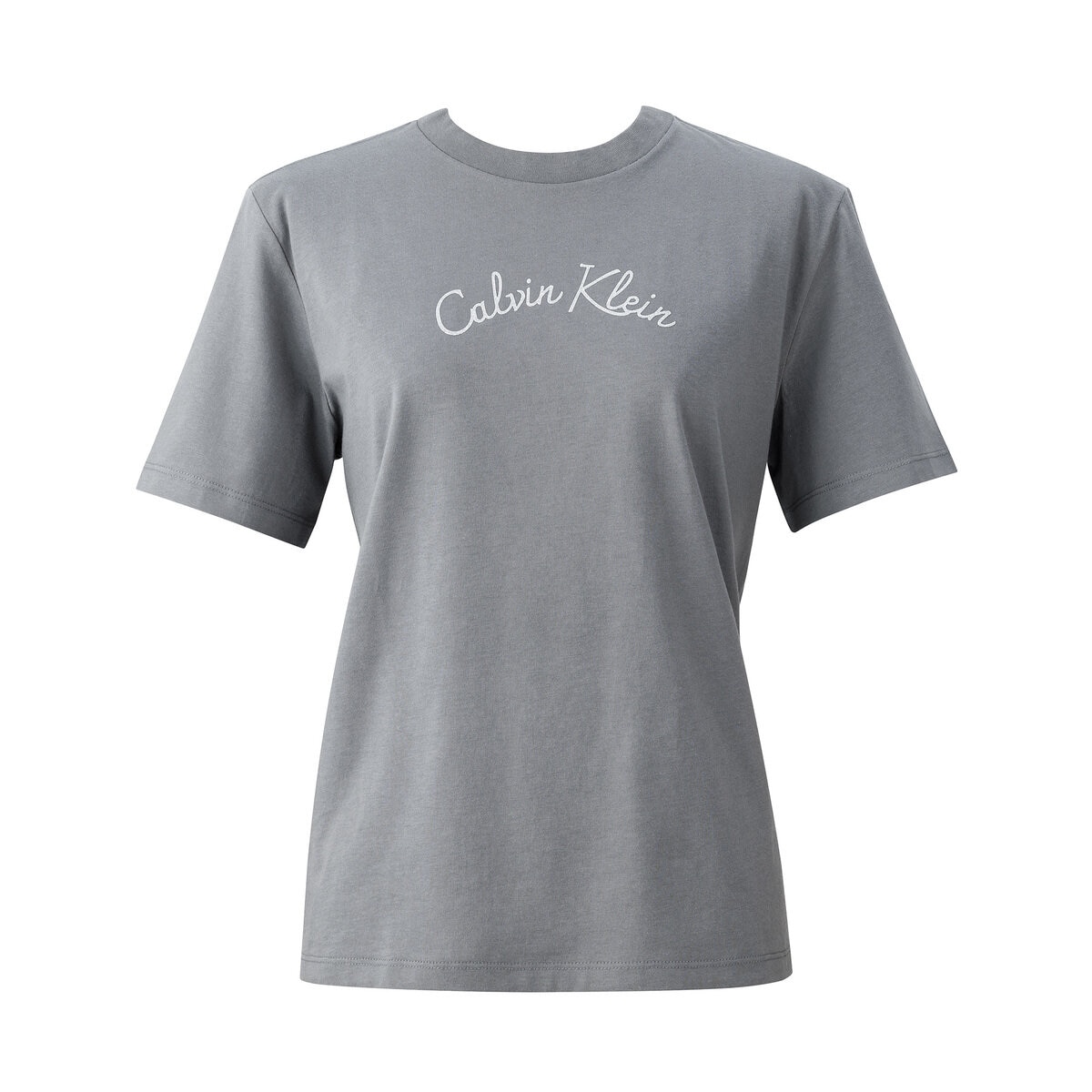カルバンクライン レディース 半袖ロゴTシャツ ピューター XL