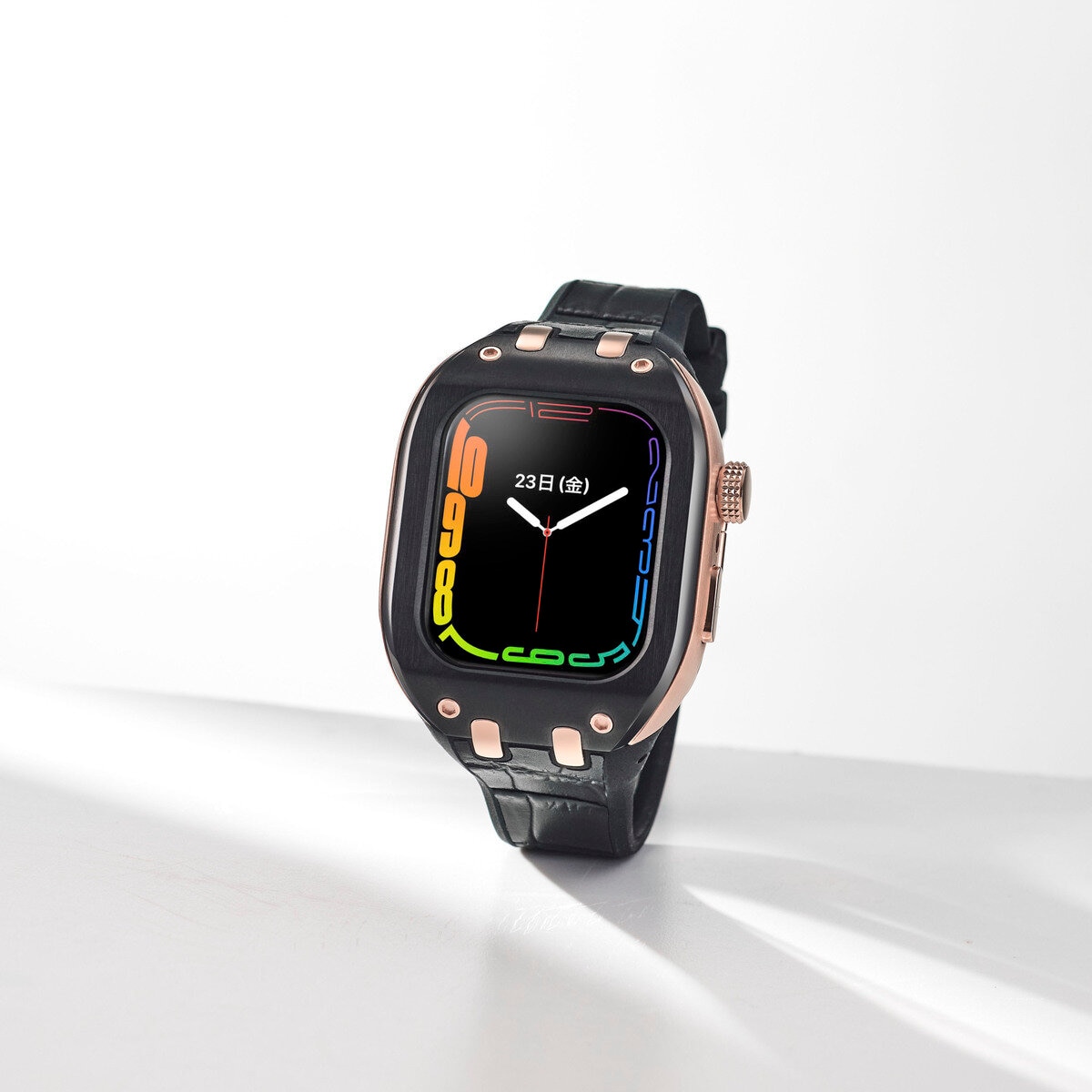 HUMBLE RICH Apple Watch Case 7/8/9対応 41mm レザー ブラック WBB0289-009