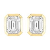 18Kイエローゴールド 0.60カラット オクタゴンカット ダイヤモンド ピアス