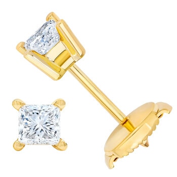 14K イエローゴールド 0.50カラット ダイヤモンド イヤリング