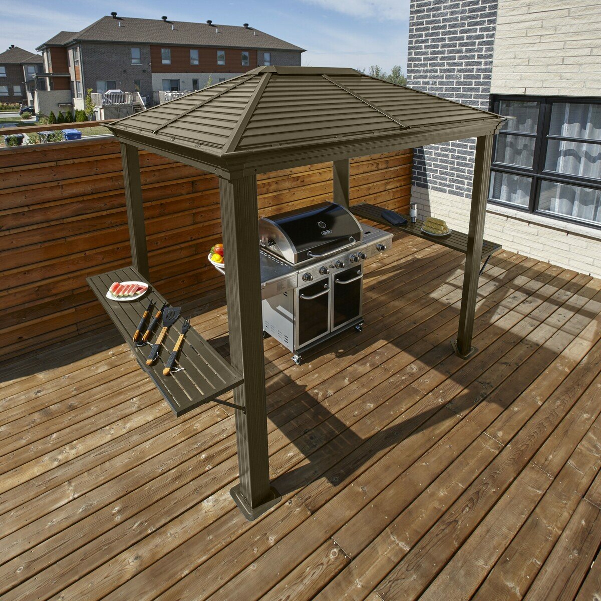 Costcogogo SOJAG MYKONOS 8 x 6 フィート (2.4 x 1.8m) BBQグリル ガゼボ | Costco