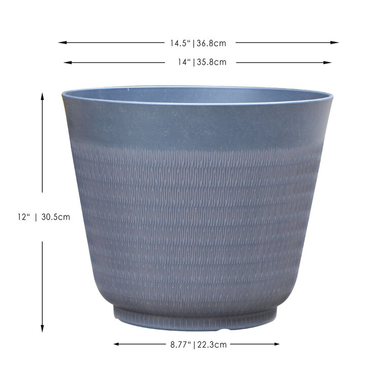 トレンドスポット Wheatfield 樹脂製プランター 4個セット 直径36.8 cm