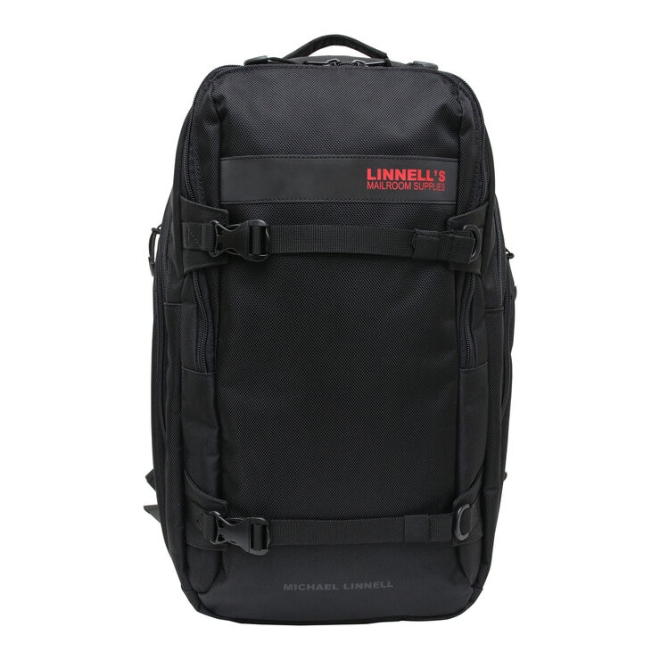 マイケル リンネル 2フラップ バックパック ML-030 ブラック/ブラックレッド マイケル リンネル 2フラップ バックパック ML-030 ブラック/ブラックレッド