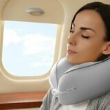 AIRIA LIVING トラベルピロー 26cm x 25cm x 11.3cm グレー