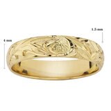 14K イエローゴールド トラディショナル エングレイブ リング 13号 14K イエローゴールド トラディショナル エングレイブ リング 13号