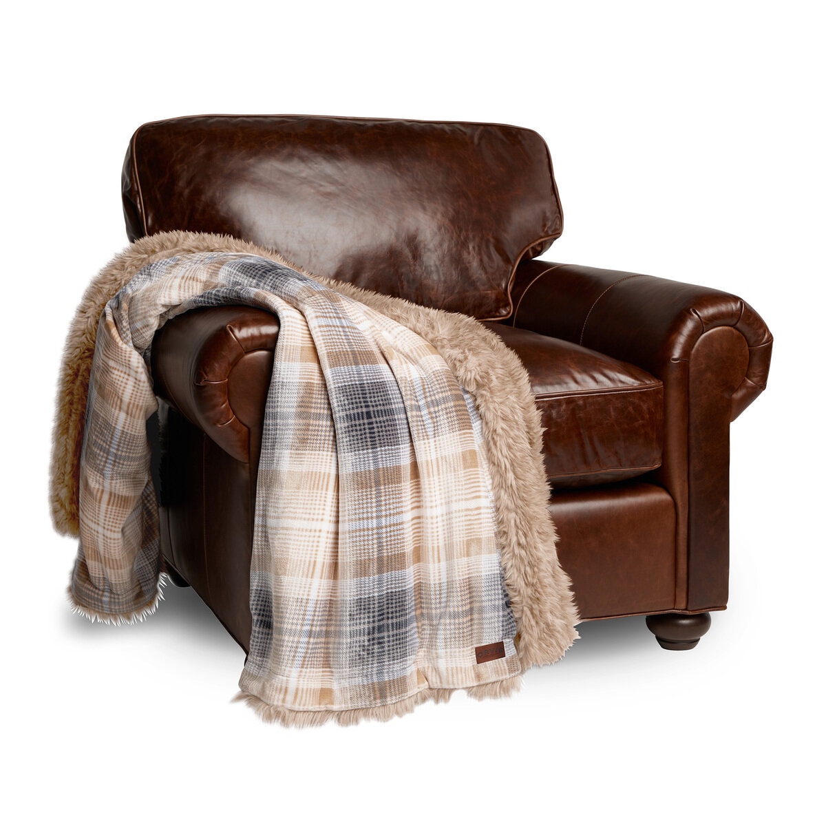 ORVIS ラビットファー 大判ひざ掛け 152cm x 177cm