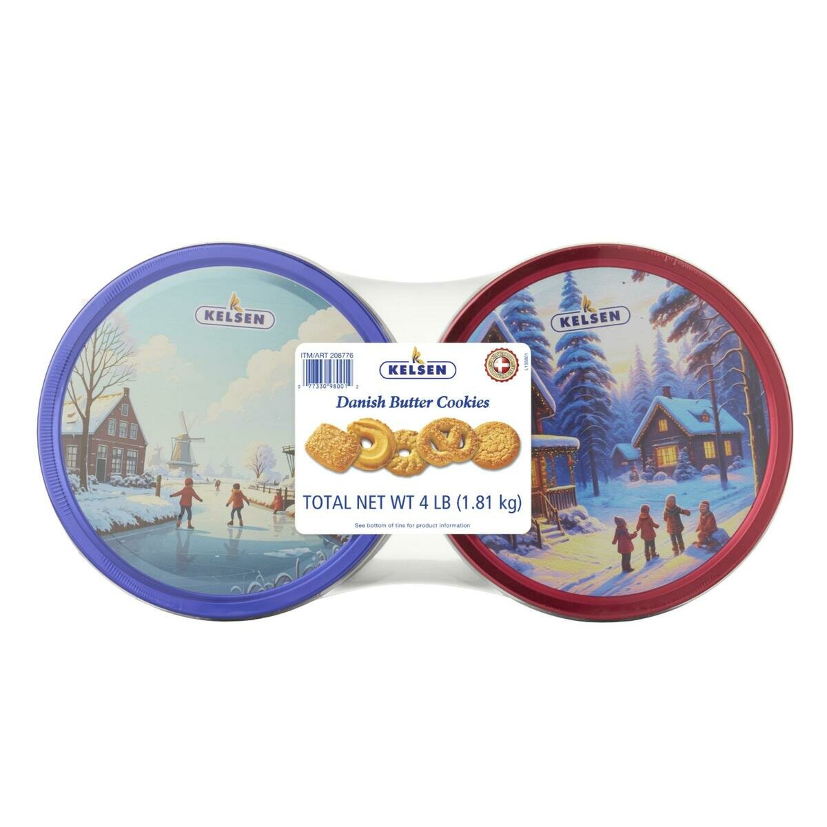 ケルセン ダニッシュバタークッキー 454g x 4缶セット ケルセン ダニッシュバタークッキー 454g x 4缶セット