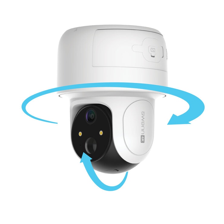 Swann（スワン）4K Wi-Fiバッテリー駆動 PT セキュリティカメラ ソーラーパネル＆64GB SDカード付属