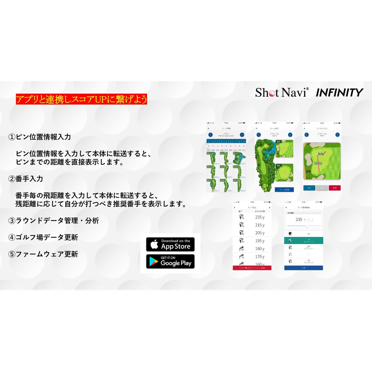 ショットナビ インフィニティ GPS ゴルフナビウォッチ 腕時計タイプ