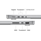 Apple MacBook Pro 14インチ 10コアCPU/10コアGPU/M4チップ/16GB/1TB SSD シルバー MW2X3J/A