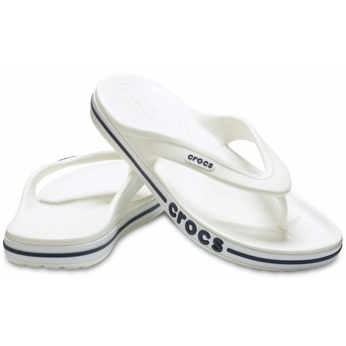 クロックス ユニセックス バヤバンド フリップ ホワイト/ネイビー M5W7/23cm