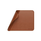 Satechi マウスパッド ヴィーガンレザー プレミアム ブラウン 249mm x 190mm