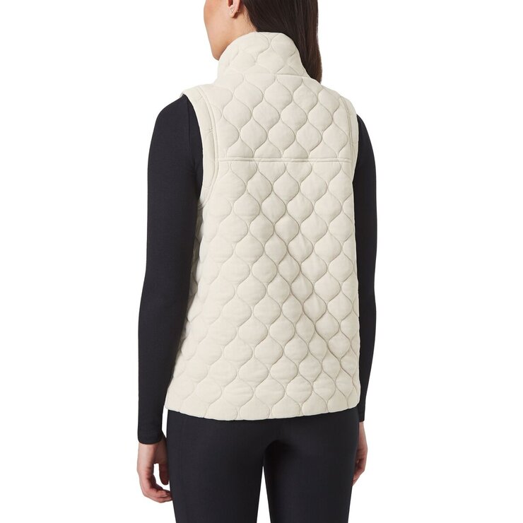 カークランドシグネチャー レディース キルト ベスト　クリーム L