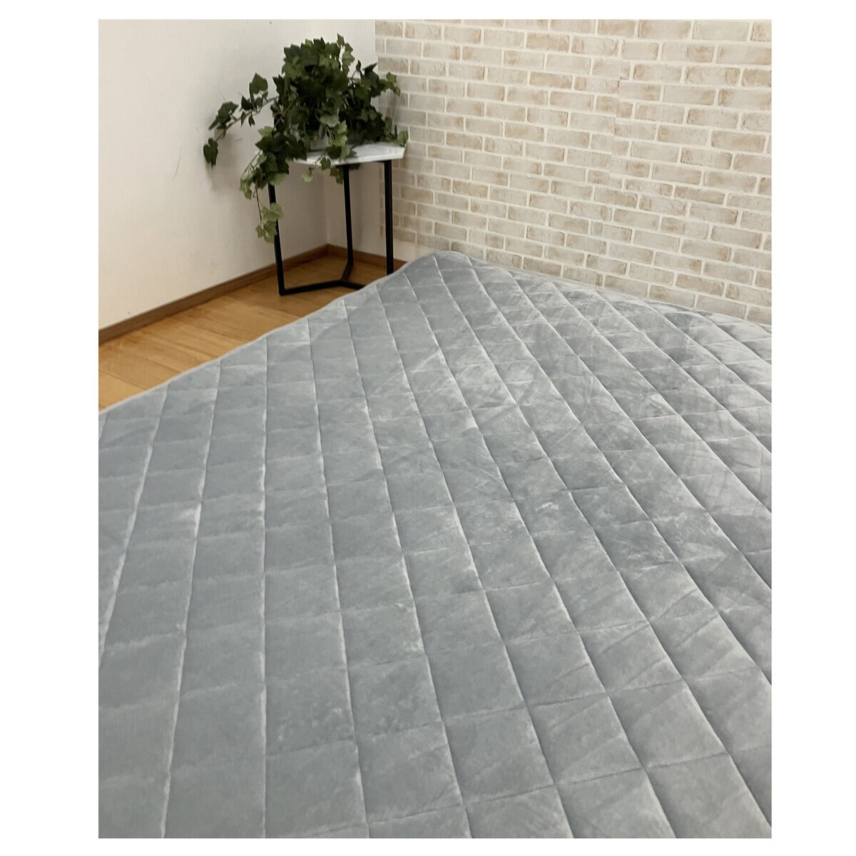 昭和西川 6層あったか敷パッド ダブル ライトグレー