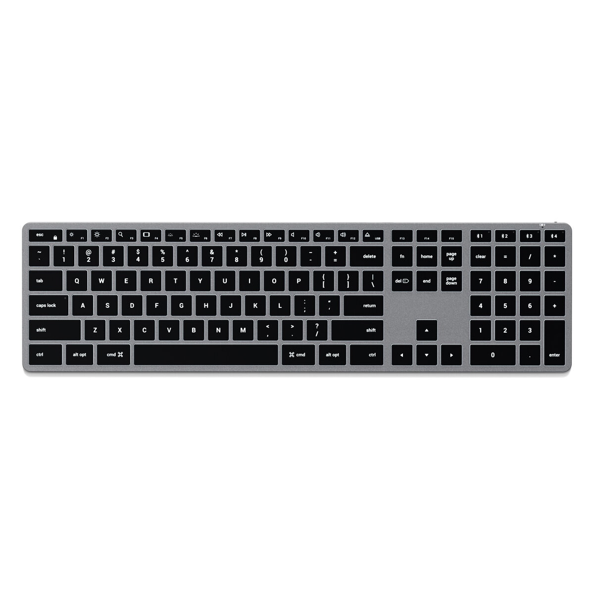 Satechi キーボード (iPadOS/iOS/Mac向け) 英語配列 テンキー有り スペースグレー