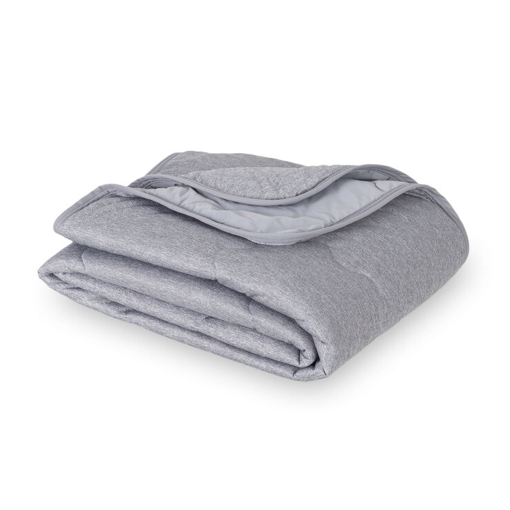 クーリング大判ひざ掛け 152cm x 177cm ヘザーグレー
