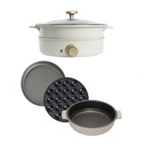 SOLEMOOD クッキングポット 付属プレート 3種 G301 クリームホワイト