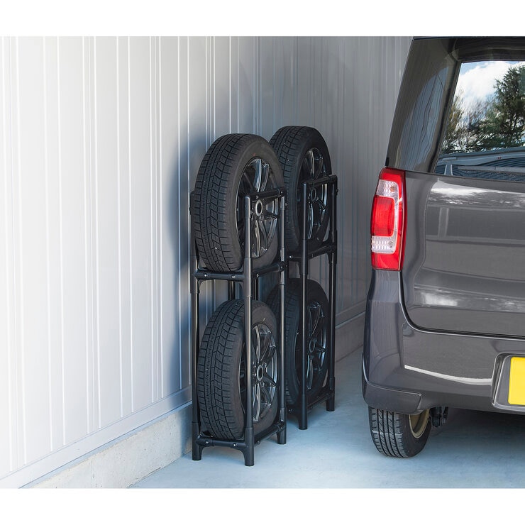 アイリスオーヤマ タイヤラック 省スペースタイプ 軽自動車用 STK-377