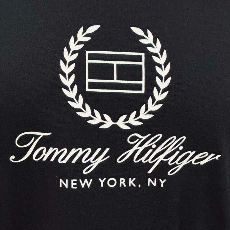 トミーヒルフィガー レディース フラッグ 半袖Tシャツ ブラック L