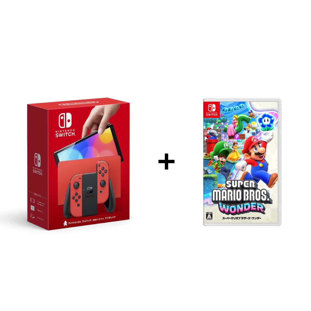 Nintendo Switch（有機ELモデル） マリオレッド + スーパーマリオブラザーズ・ワンダー セット