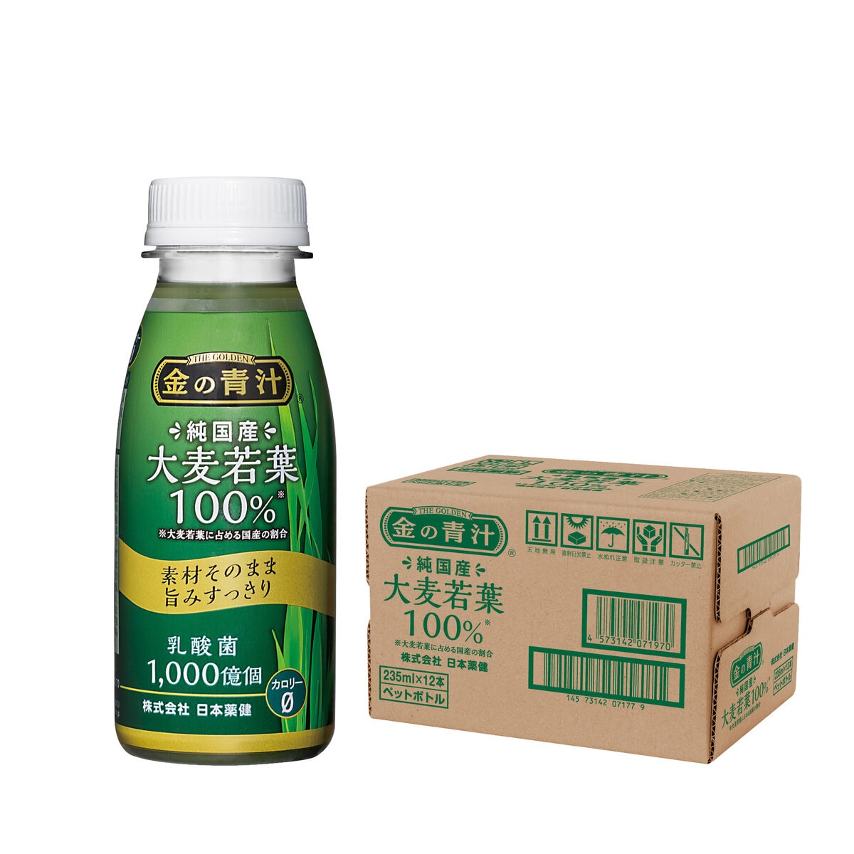 金の青汁 純国産大麦若葉100% PET 235ml x 24本（12本/箱 x 2)