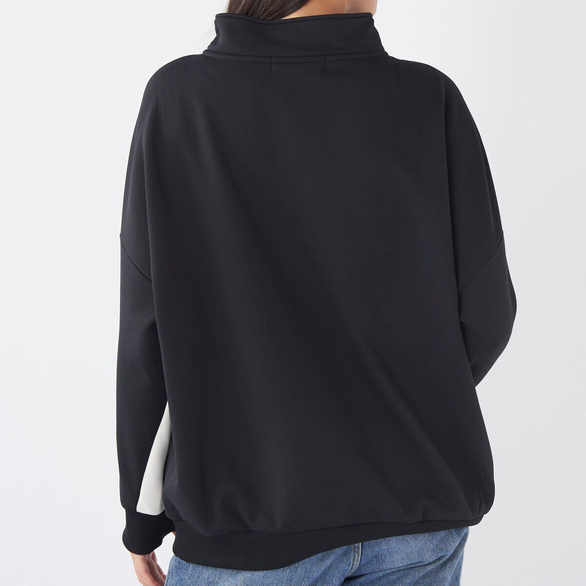 オーシャンパシフィック レディース ハーフジップ スウェットシャツ ブラック M