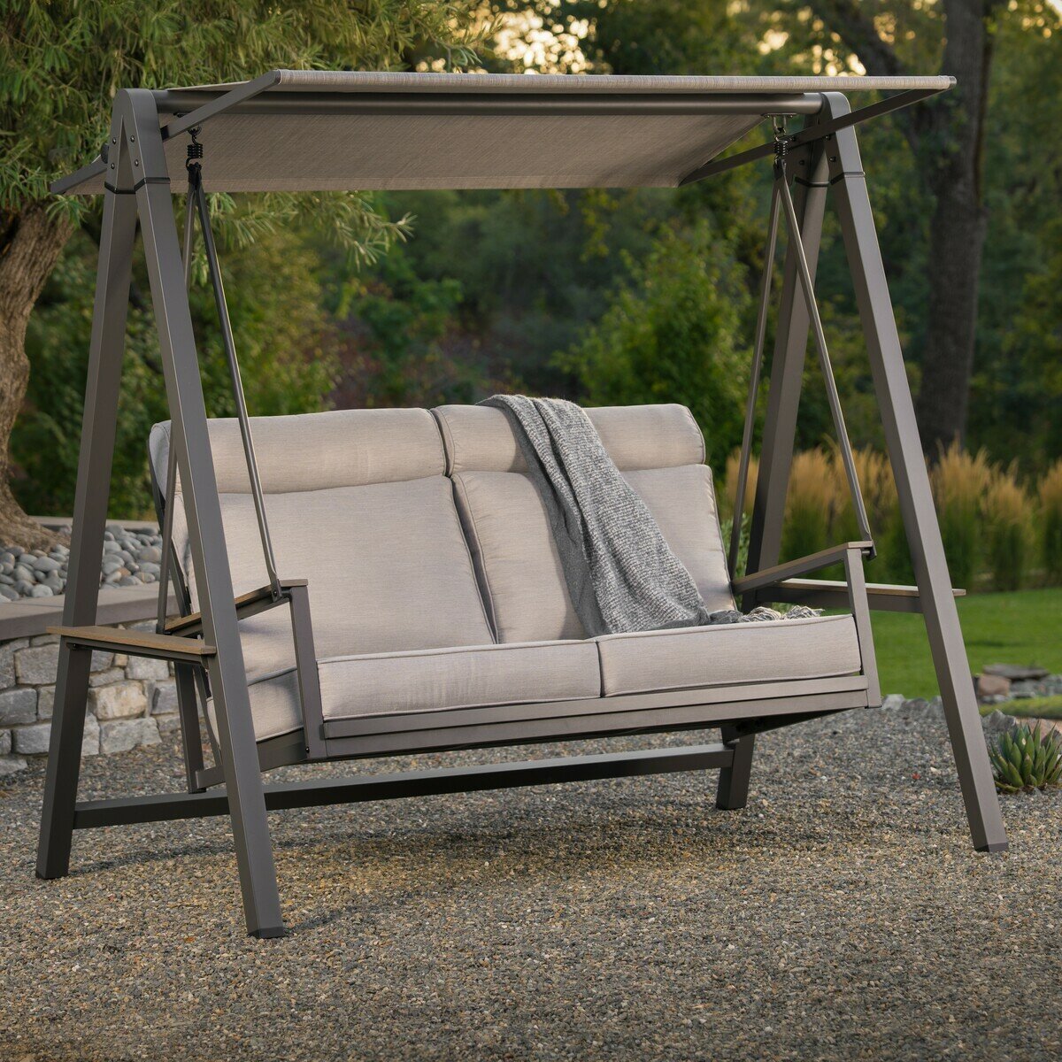 サンヴィラ Pine Knoll スイングベンチ 3人掛け