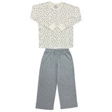 フルーツ オブ ザ ルーム 長袖 ラウンジウェアセット ブルー M