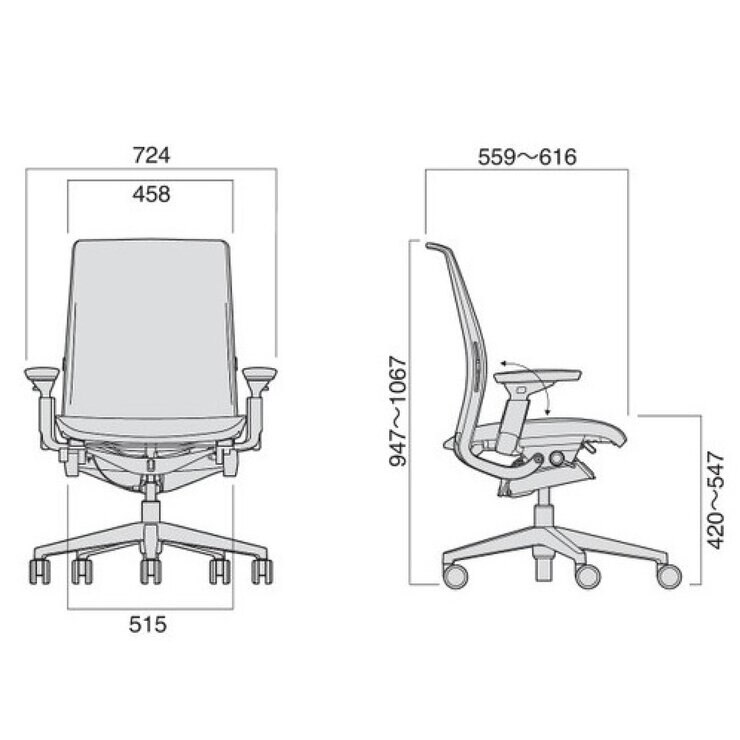 スチールケース シンクチェア シーガルフレーム タンジェリン