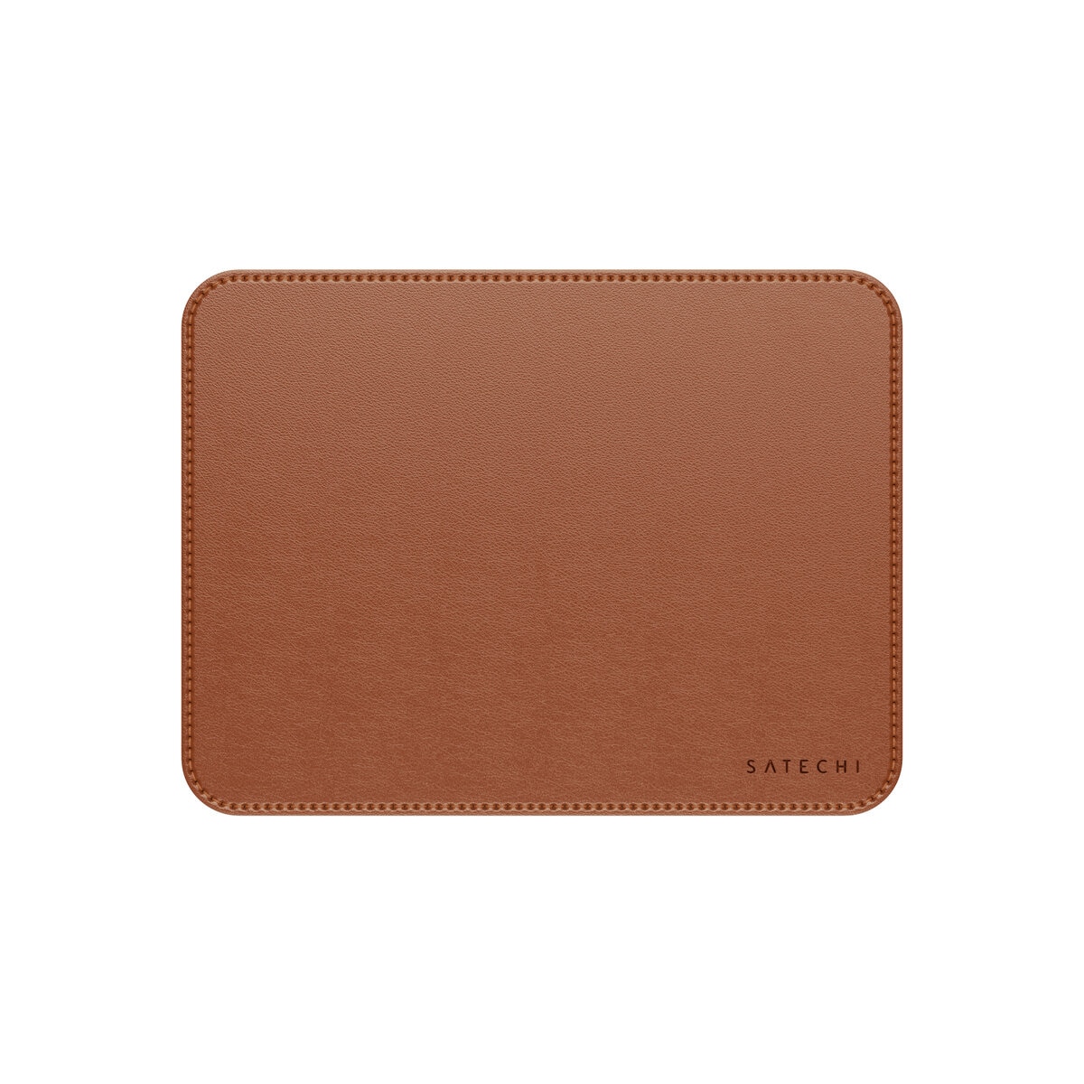 Satechi マウスパッド ヴィーガンレザー プレミアム ブラウン 249mm x 190mm