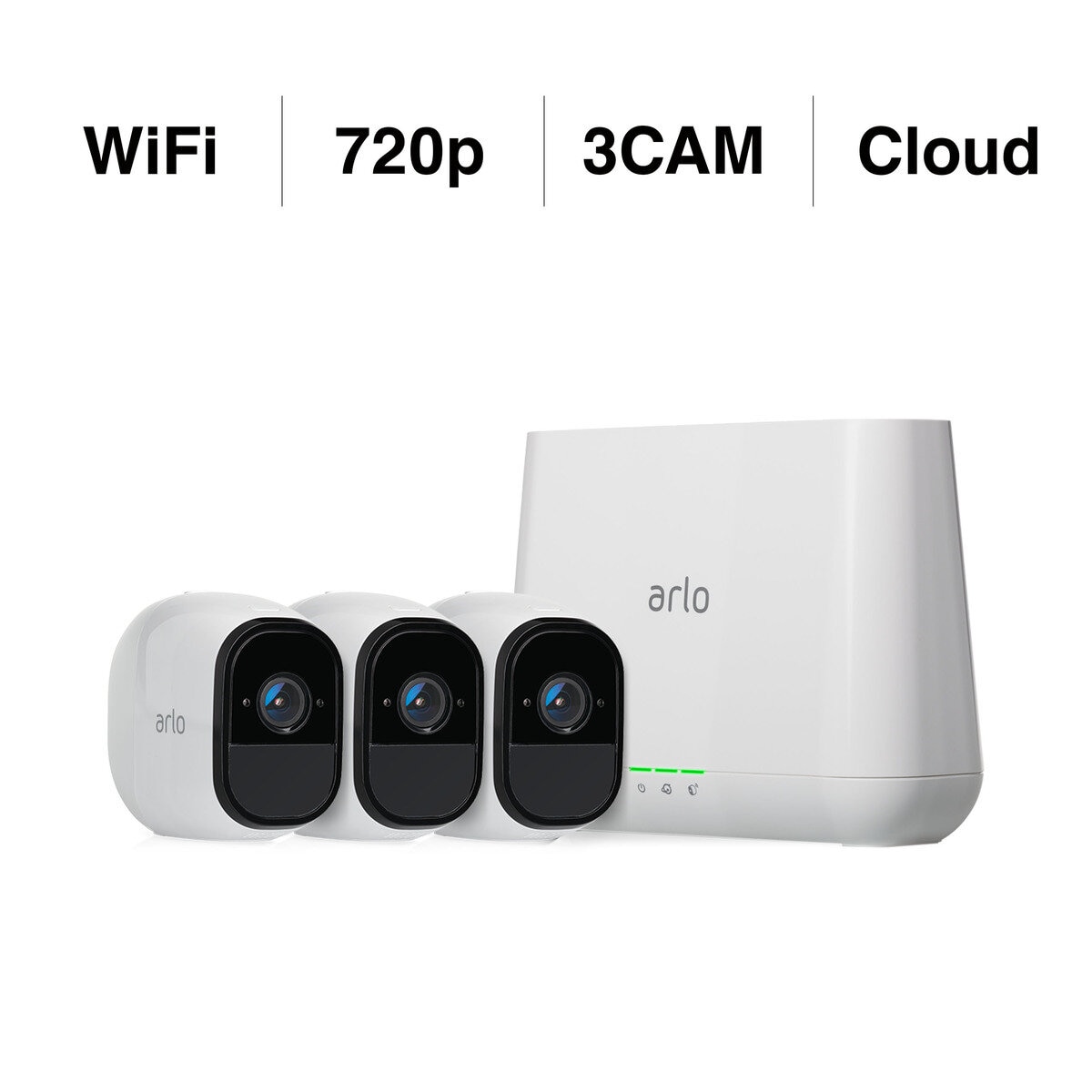 Arlo Pro - 720p ワイヤレスバッテリーカメラ 3セット VMS4330