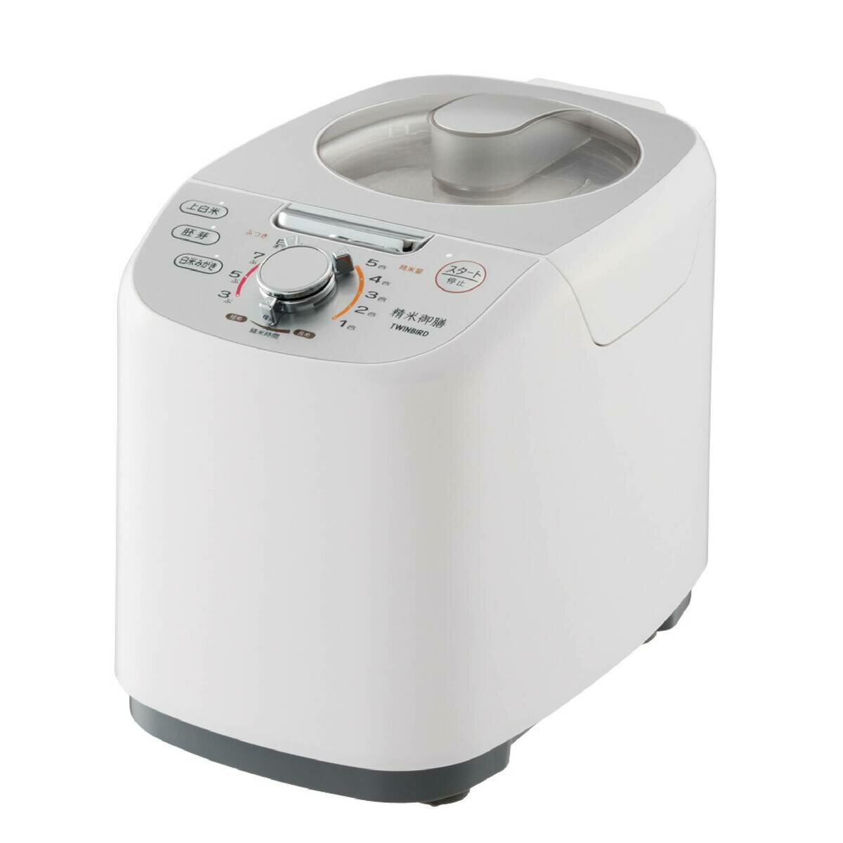 ツインバード コンパクト精米器 5合 MR-E751W