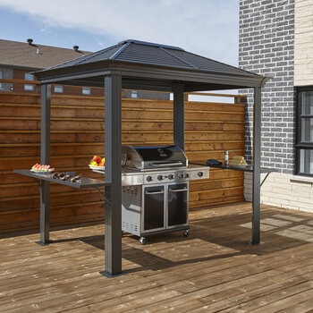 ソジャグ MYKONOS 8 x 6 フィート (2.4 x 1.8m) BBQグリル ガゼボ