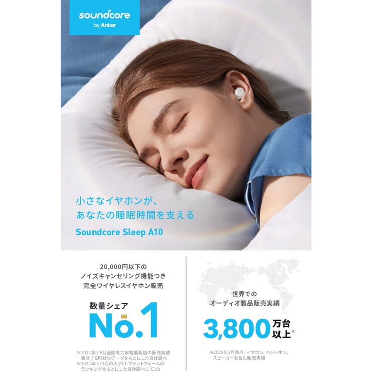 Anker(アンカー)サウンドコア Sleep A10 寝ながらイヤホン A6610021 Anker(アンカー)サウンドコア Sleep A10 寝ながらイヤホン A6610021